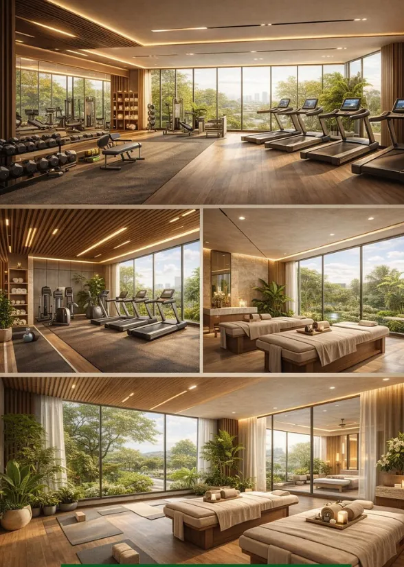 Phòng gym, yoga và spa
